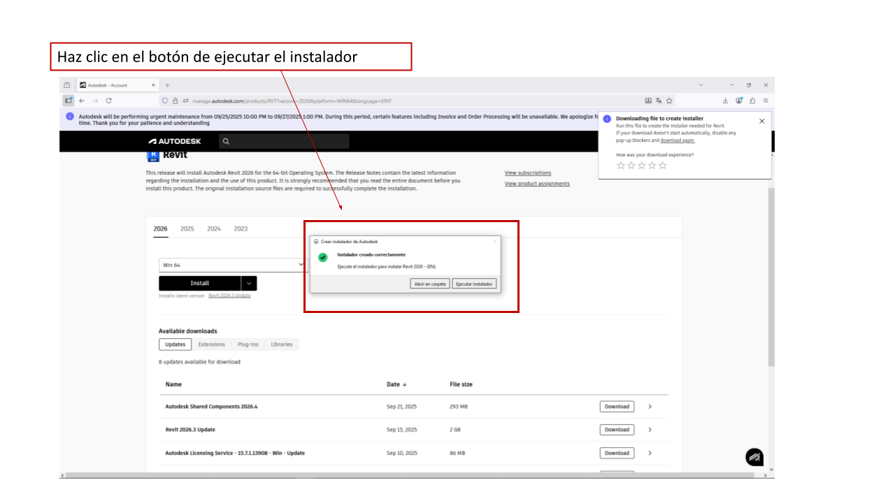 Ejecutar instalador